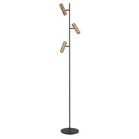 Highlight VloerlampTrend 3-lichts zwart met messing - V4733.38