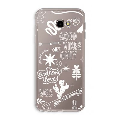 Good vibes: Samsung Galaxy J4 Plus Transparant Hoesje