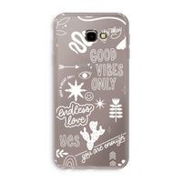 Good vibes: Samsung Galaxy J4 Plus Transparant Hoesje