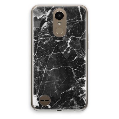 Zwart Marmer 2: LG K10 (2017) Transparant Hoesje