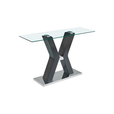 Wandtafel DKD Home Decor Zwart Hout Gehard glas Hout MDF 120 x 40 x 76 cm