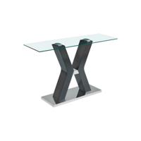 Wandtafel DKD Home Decor Zwart Hout Gehard glas Hout MDF 120 x 40 x 76 cm