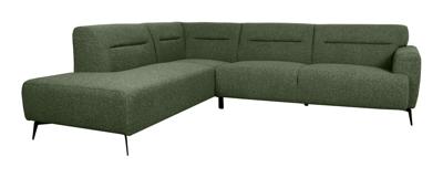 LABEL51 Hoekbank 'Bolzano' Links, Bouclé, kleur Forest