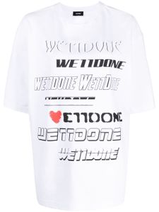 We11done t-shirt à logo imprimé - Blanc