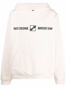 We11done hoodie à logo imprimé - Blanc