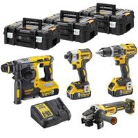 DeWalt DCK422P3T accu set | DCD796 + DCF887 + DCG405 en DCH273 in T-Stak koffers | 18v 5.0Ah Li-ion - DCK422P3T-QW - thumbnail