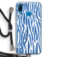 Blauwe nerven: Huawei P20 Lite Transparant Hoesje met koord