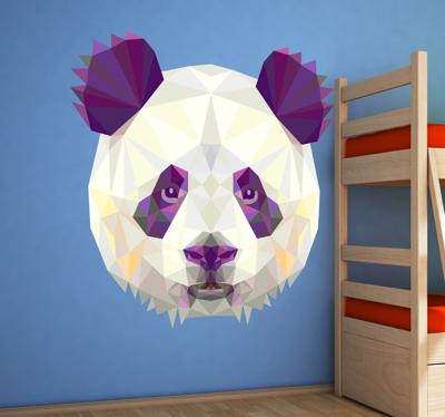 Sticker panda geometrisch