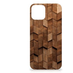 Stevig Telefoonhoesje voor iPhone 12 | 12 Pro Wooden Cubes