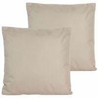 Buitenkussen - 2x - Taupe/beige - 60 x 60 cm - binnen/buiten