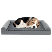 Orthopedisch Hondenbed Groot Hondensofa met Hondenkussen Hondenbank voor Grote & Middelgrote Honden Grijs XL