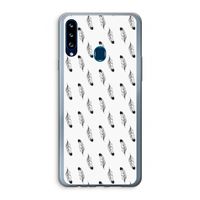 Pluimen: Samsung Galaxy A20s Transparant Hoesje