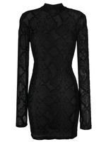 Philipp Plein robe transparente à imprimé peau de serpent - Noir - thumbnail