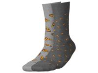 esmara 2 Paar sokken (Croissants/pizza, 43-46)