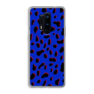 Blue Leopard: OnePlus 8 Pro Transparant Hoesje