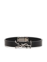 Saint Laurent bracelet Opyum en cuir - Noir