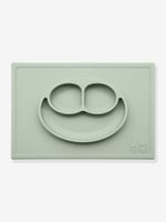 Alles-in-één Happy-placemat met bordje van EZPZ van siliconen amandelgroen - thumbnail