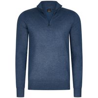 Half Zip Trui Jeans Blue - thumbnail