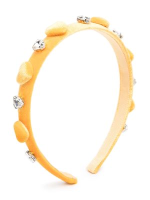 Monnalisa serre-tête à ornements en cristal - Jaune