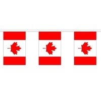 2x Polyester vlaggenlijn van Canada 3 meter   -