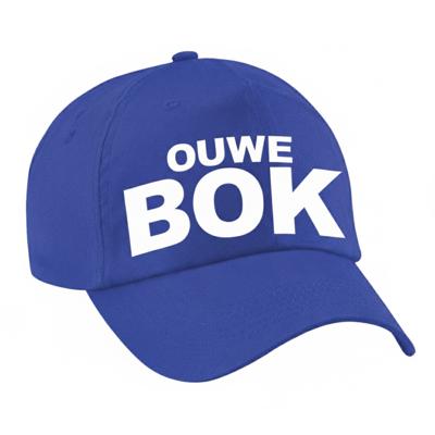 Verjaardag cadeau petje - Ouwe Bok - blauw - heren - verjaardag