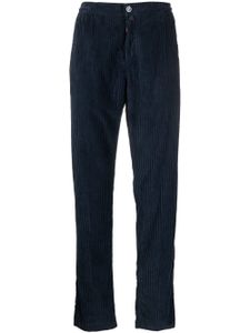 Kiton pantalon droit en velours côtelé - Bleu