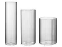 LIVARNO Set van 3 vazen (Gestreepte cilindervaas)