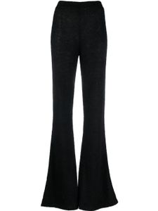 Alberta Ferretti pantalon évasé en maille - Noir