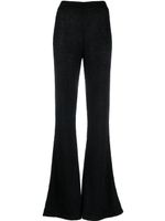 Alberta Ferretti pantalon évasé en maille - Noir