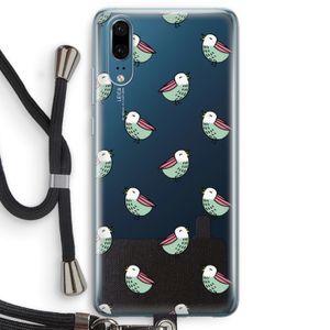 Vogeltjes: Huawei P20 Transparant Hoesje met koord