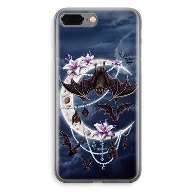 Vleermuizen Maan: iPhone 8 Plus Transparant Hoesje