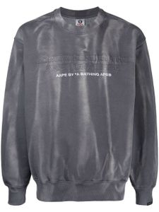 AAPE BY *A BATHING APE® scintiller sweat à slogan brodé - Gris