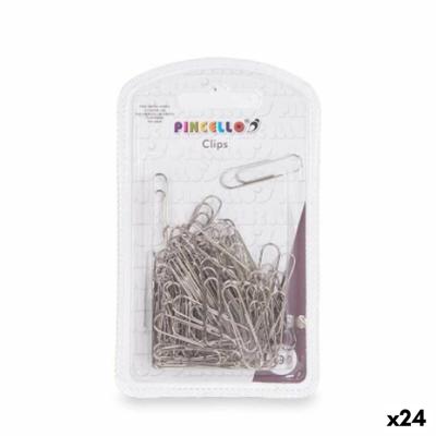 Clip Zilverkleurig Medium Metaal (24 Stuks)