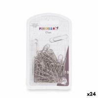Clip Zilverkleurig Medium Metaal (24 Stuks)