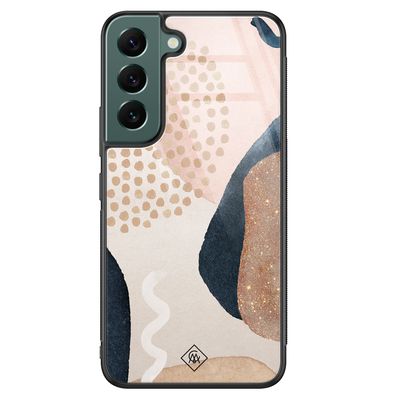 Samsung Galaxy S22 Plus glazen hardcase - Abstract dots