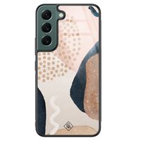 Samsung Galaxy S22 Plus glazen hardcase - Abstract dots