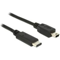 Delock 83335 Kabel USB Type-C 2.0 male > USB 2.0 Type Mini-B male 0,5 m zwart - thumbnail