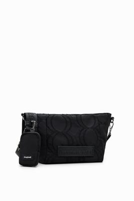 Schoudertas met cirkels - BLACK - U