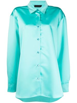 THE ANDAMANE chemise oversize en satin - Bleu THE ANDAMANE chemise oversize en satin - Bleu