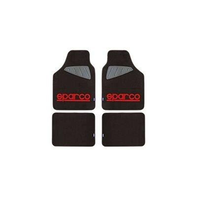Vloermattenset voor auto Sparco SPC1903 Universeel Zwart/Rood (4 pcs)