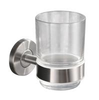 Wiesbaden 304-glashouder met glas RVS Wiesbaden 304-glashouder met glas RVS