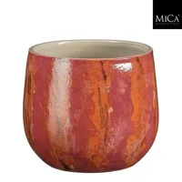 Nigel pot rond d.roze - h16xd19cm Nigel pot rond d.roze - h16xd19cm