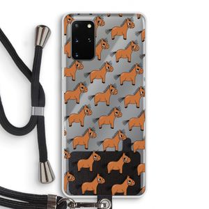Pony: Samsung Galaxy S20 Plus Transparant Hoesje met koord