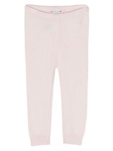 Bonpoint legging en cachemire à logo brodé - Rose