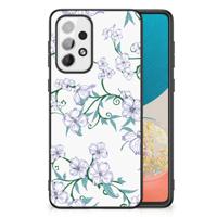 Samsung Galaxy A73 Uniek Bloemen Hoesje Blossom White