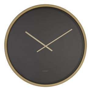Zuiver Wandklok 'Bandit' 60cm, kleur Zwart/Brass