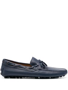 Doucal's mocassins en cuir à lacets - Bleu