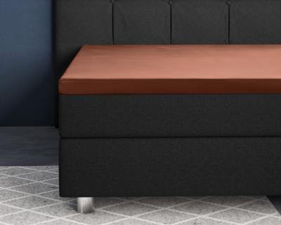 Primaviera Deluxe Topper Satijn Hoeslaken Bruin 180 x 200