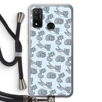 Poezen: Huawei P Smart (2020) Transparant Hoesje met koord Poezen: Huawei P Smart (2020) Transparant Hoesje met koord