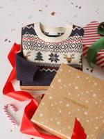 Sweater en sokken voor jongens marineblauw